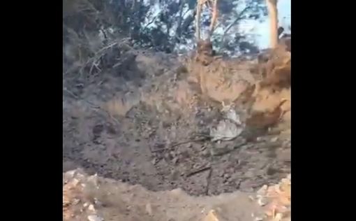 Опубликовано видео последствий взрыва авиационной бомбы у кибуца Нир Ицхак